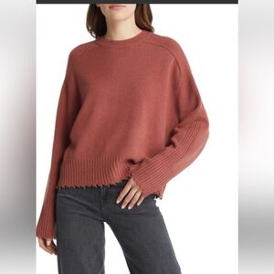 All Saints Kiera Cashmere Terracotta Crew Neck Sweater VGUC XS
